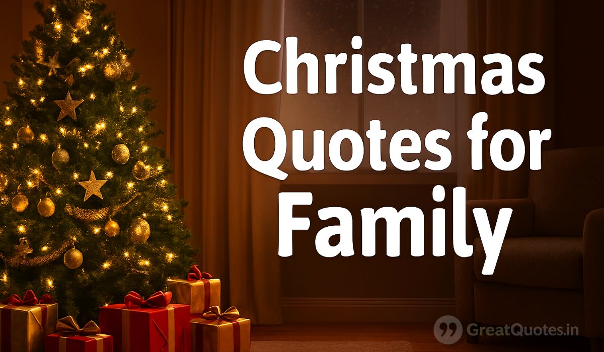 Christmas quotes for family 2025 with family holiday scene