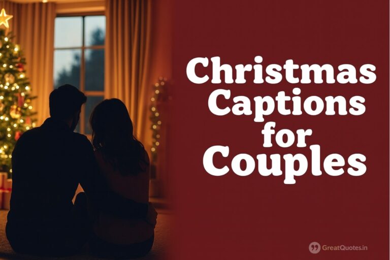 Couple sharing a cozy Christmas moment with festive lights and holiday decor