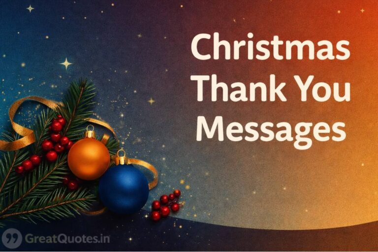 Christmas thank you messages expressing gratitude and appreciation
