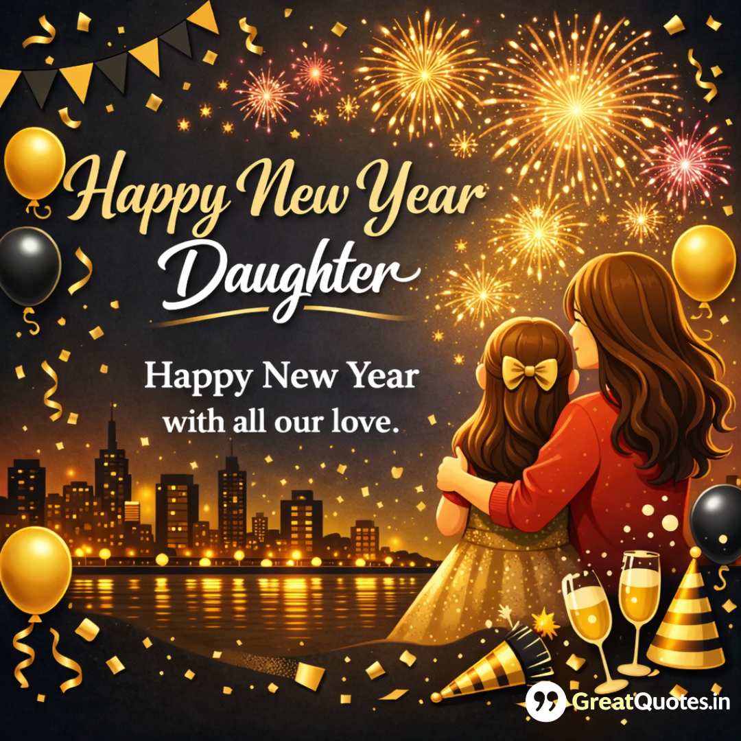 Happy New Year Wishes for Daughter