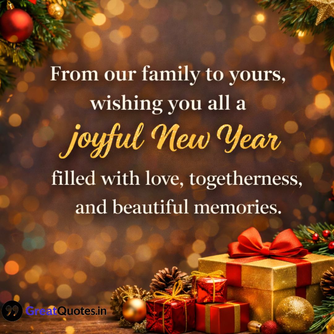 Happy new year wishes for Family 2026