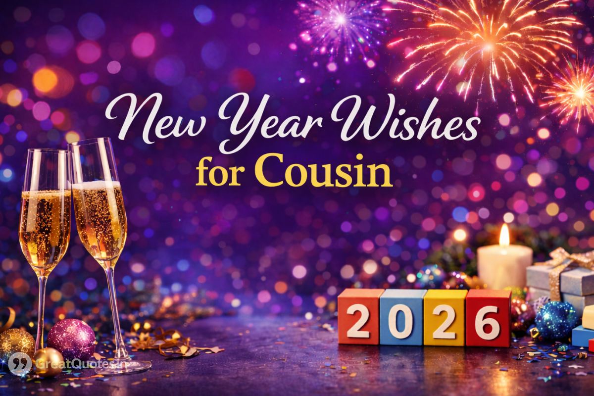 New Year Wishes for Cousin 2026 with cheerful and loving messages