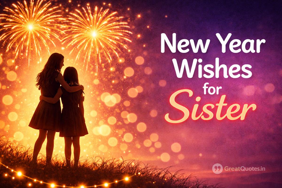 New Year 2026 wishes for sister filled with love and joy