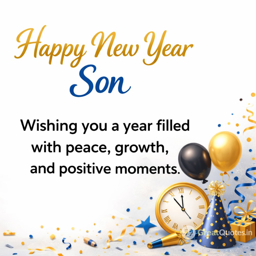 Happy New Year Wishes for Son