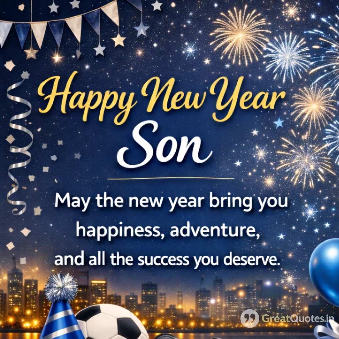 Happy New Year Wishes for Son